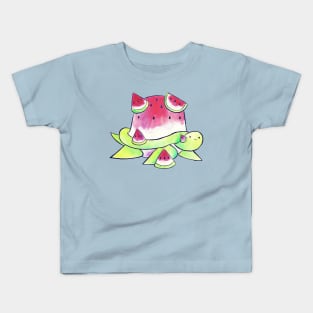 Watermelon Turtle Watercolor Kids T-Shirt